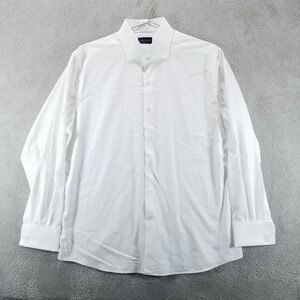 Proper‎ Cloth Shirt Mens L White Button Up Collared Commute Office